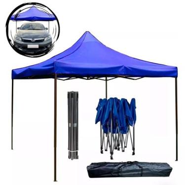 Imagem de Tenda De Praia 3X3 Sanfonada Impermeável Barraca Azul - Tesla Store