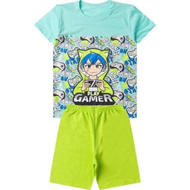 Imagem de Conjunto Infantil Menino Básico Curto Select Azul, 8, Azul