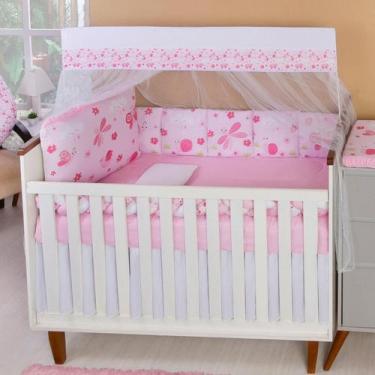 Imagem de Kit Berço Americano Almofadinhas Bebê Menina 13 peças - AVM Enxovais, 