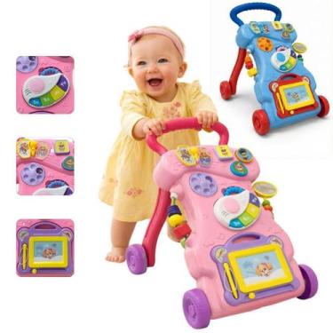 Imagem de Andador Empurrar Musical Infantil Brinquedos Didáticos Bebê Patrulha C