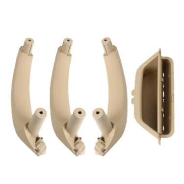 Imagem de Compatível com bmw x3 x4 f25 f2651419209216 maçaneta da porta interior do carro esquerda direita maçaneta do painel da porta interna puxar guarnição capa substituição maçaneta(Beige RHD 1 Set)