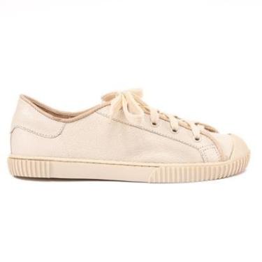 Imagem de Tênis Casual Feminino de Couro Legítimo, Leve Confortável, Palmilha Anatômica de Gel Removível HMS-Feminino