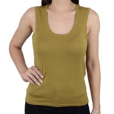 Imagem de Blusa Regata Feminina Hering Tricot Verde Ocre - K5AG4XSI-Feminino