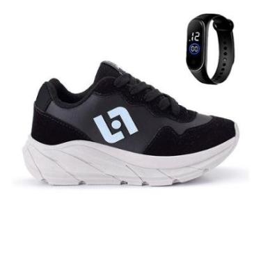 Imagem de Tênis Infantil Masculino Jogger Casual Camurça + Relogio-Masculino