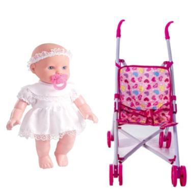 Imagem de Kit Boneca Orações Reza Ora Pai Nosso Brinquedo C/ Carrinho - Milk Bri