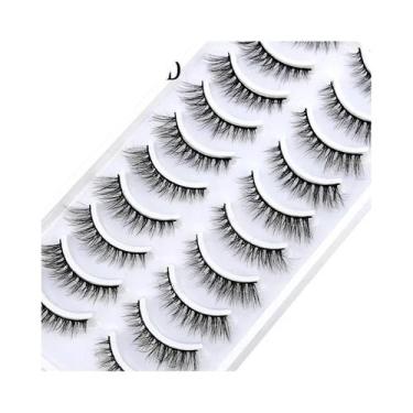 Imagem de Cílios Postiços Naturais Longos 3D De Mink, 10 Pares, Macios E Volumos