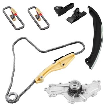 Imagem de Kit de corrente de distribuição do motor com bomba de água e ferramenta de retenção de eixo de cames compatível com Ford F-150 Edge Explorer Taurus Police Flex Lincoln MKS MKZ MKX 2011-2019 Substituir