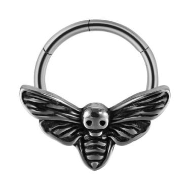 Imagem de Piercing De Aço Cirúrgico Com Design De Caveira Preta, Abelha, Touro E