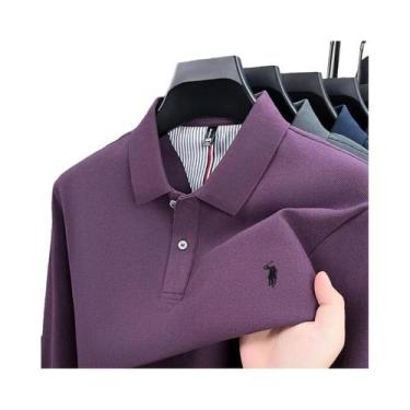 Imagem de Camisa POLO De Algodão Masculina Para Outono E Inverno, Manga Longa, M
