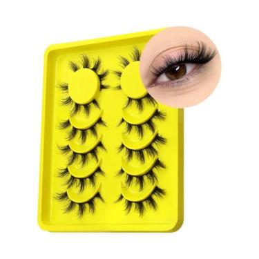 Imagem de Cílios Postiços 3D De Visom Sintético Longos, Volumosos E Fofos Reutil