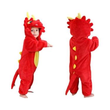 Imagem de Macacão De Inverno Para Bebê Com Capuz De Dinossauro Para Halloween, C