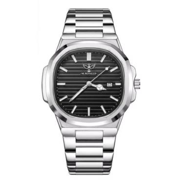 Imagem de Relógio Masculino M.royalle Clássico Black Silver 42mm