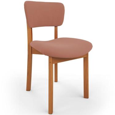 Imagem de Cadeira Para Sala De Jantar Cozinha Living Estofada Dara L02 Suede Rosê - Lyam Decor