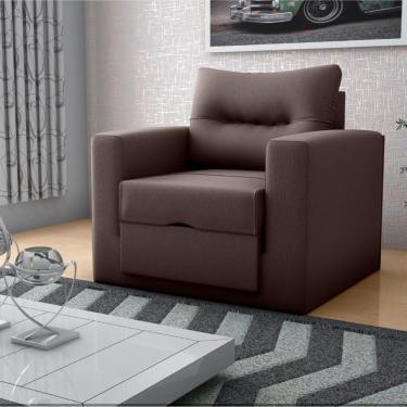 Imagem de Sofá Cama Para Sala De Estar Landon Suede Marrom