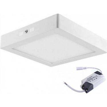 Imagem de Painel Led 30 Sobrepor Quadrado 24w 3000k 100-240v Taschibra