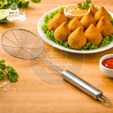 Imagem de Escumadeira Aço Inox Para Frituras Cabo Longo 34 Cm - Original Line