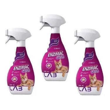 Imagem de 3 EnziMac Gatos Eliminador De Odores E Manchas Spray 500ml - Labgard