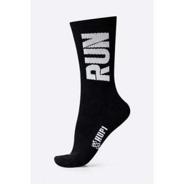 Imagem de Meia Hupi Run para Corrida Preto/Branco, Preto, Branco
