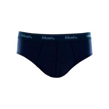 Imagem de Cueca Slip Mash 073.58 Masculina Basica Algodão T. P/GG, P, Az08, Azul