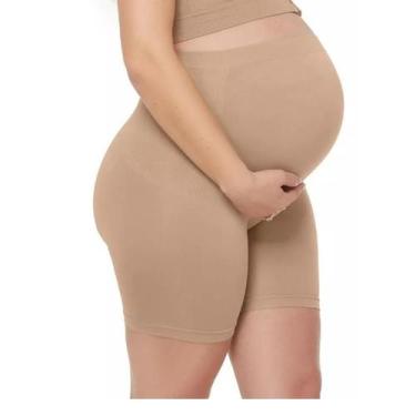 Imagem de Bermuda para Gestante Sem Costura Confortável Zee Rucci, M, Chocolate