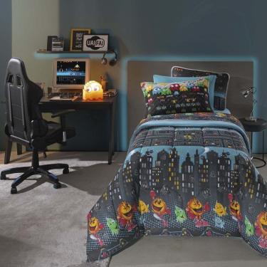 Imagem de Edredom Liverpool Solteiro Dupla Face Malha Manta Alta 1 Peça 100% Algodão - Game On