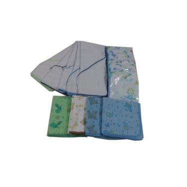 Imagem de Kit 10 Pano De Boca 4 Cueiro 5 Fralda com capuz menino