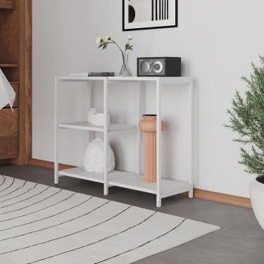 Imagem de Aparador Console Industrial Artesania 95cm para Sala Hall Entrada Corredor e Decoração - Branco