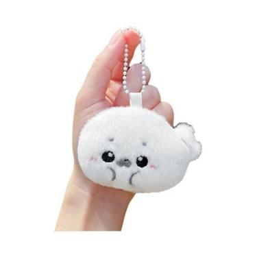 Imagem de Chaveiro De Pelúcia De Foca Bebê Fofa, Pingente De Boneco Estilizado, 