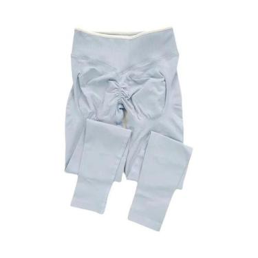 Imagem de Leggings Femininas De Cintura Alta Sem Costura Com Efeito Levanta Bumb