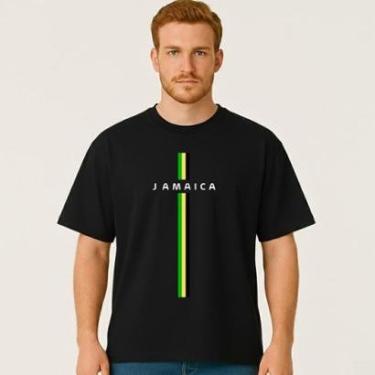 Imagem de Camiseta Oversized Masculina Jamaica Exclusiva Algodão Premium-Masculino