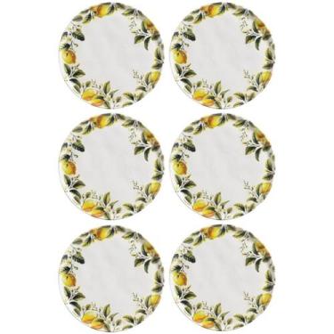 Imagem de Jogo 6 Pratos Rasos Bio Limonata 27,5cm Cerâmica Porto Brasil Mesa Jan