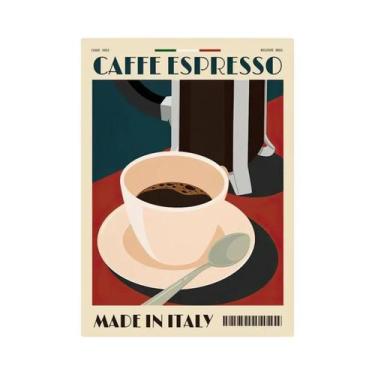 Imagem de Quadro De Arte Em Tela De Café Espresso Italiano Para Decoração De Caf