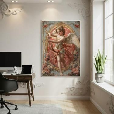 Imagem de Quadro Decorativo Anjinho Do Amor 70x50cm Mold Branca - Quadros On-lin