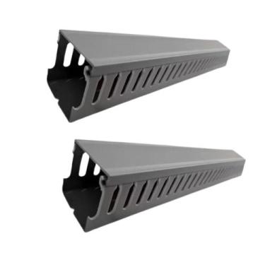 Imagem de KIT 2 CANALETA 1METRO CADA VENT CINZA 30X30X100MM (AxLxC) - STARK