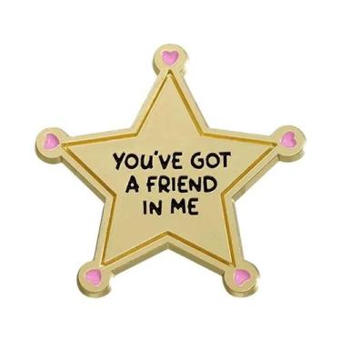 Imagem de Broche De Esmalte Criativo Pentagrama 'Você Fez! ' Com Citação Inspira