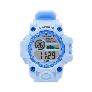 Imagem de Relógio Digital Esportivo Azul Claro - Tudo em Caixa