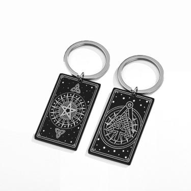 Imagem de Chaveiro: Maçom misterioso de tarô com design de pentagrama