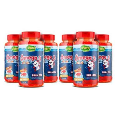 Imagem de Kit 6 Ômega 3 Kids 60 Cápsulas Unlife - UNILIFE, 0