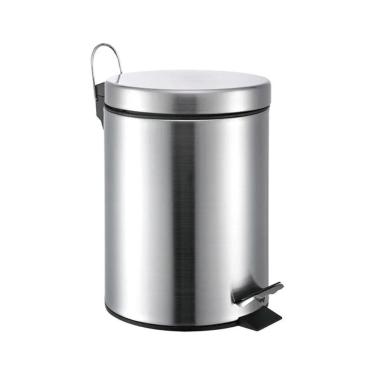 Imagem de Lixeira Mak Inox Aço Inox 20 Litros Com Pedal e Balde Ø30x44cm