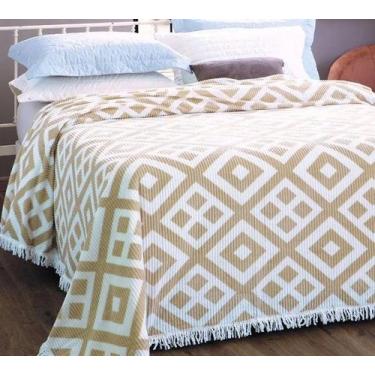 Imagem de Colcha Chenille Casal Queen Jolitex Com Franja Canelada 2,20 x 2,40m -