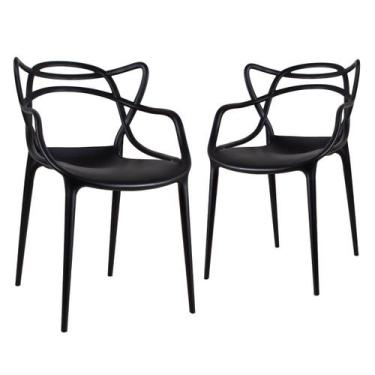 Imagem de Kit 2 Cadeiras Laráz Master Allegra de Jantar Preto - Laraz