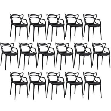 Imagem de Laraz, Kit - 16 x Cadeiras Masters Allegra - Preto