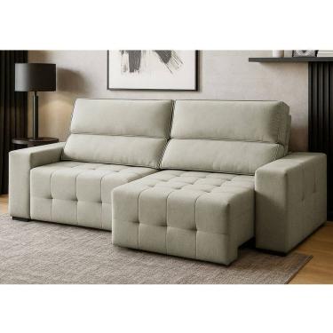 Imagem de Sofa 3 Lugares Retratil Reclinavel 210cm Linho Village Ferguile