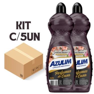 Imagem de Limpador Perfumado Azulim Ameixa Negra 1L 5 unidades