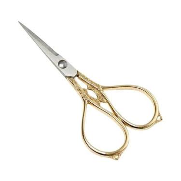 Imagem de Tesoura De Costura Retrô Antiga De Aço Durável Para Tecidos E Uso Domé