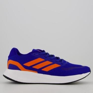 Imagem de Tênis Adidas Runfalcon 5 Azul e Laranja-Masculino