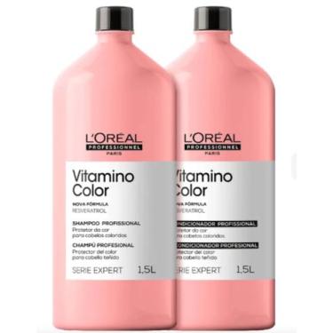 Imagem de Kit Loréal Vitamino Color Shampoo+ Condicionador 1,5L - Loréal Profess