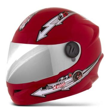 Imagem de Capacete Moto Fechado Pro Tork Liberty Four Kids Infantil Vis. Cromada