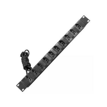 Imagem de Régua Para Rack Com 10 Tomadas 10A Bivolt Ipec