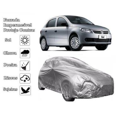 Imagem de Capa Cobrir Carro Gol Todos Forrada e 100% Impermeável Protege Sol e C